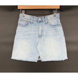Madewell Rigid Denim A-Line Mini Skirt Cutout Edition Womens 26 Retro Cowgirl